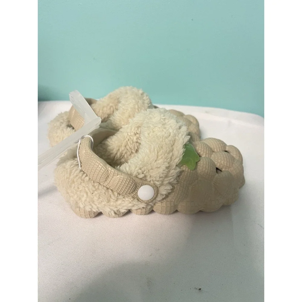Baby Non Slip Beige Clogs Bubbly Indoor Outdoor Beach Slides Slip‎ On Shoes